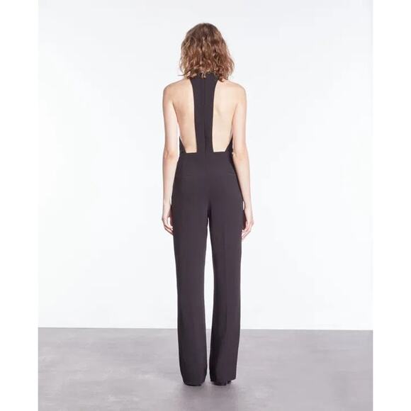 The Kooples Pants - THE KOOPLES-NWT- CREPE JUMPSUIT CHAIN DETAIL NECK BLACK SZ:1FR/4US Ret$395